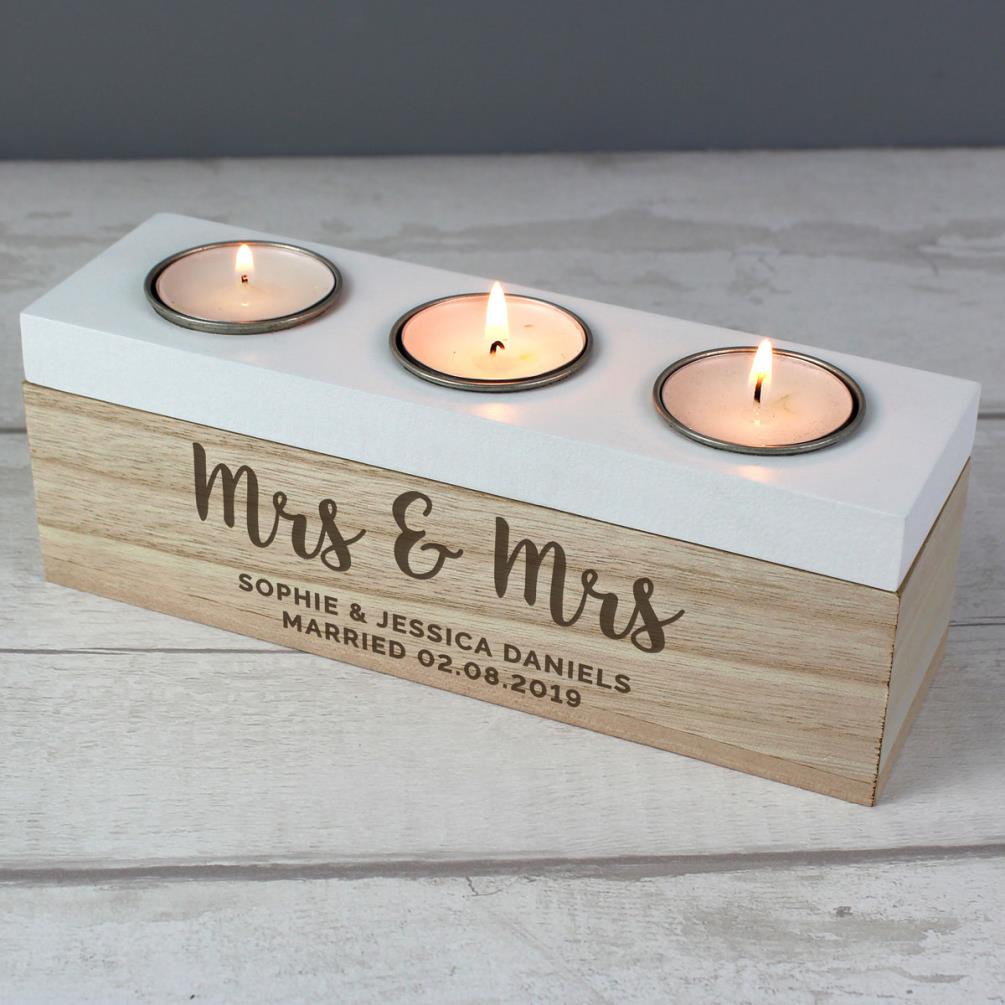 Personalised Free Text Triple Tea Light Box Extra Image 2